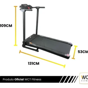 Esteira Elétrica Ergométrica Bivolt Ginastica Wct Fitness Cor Preto - Imagem 6