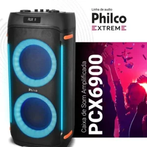 Caixa Som Philco Extreme 1200w Connection Tws Pcx6900 2 Mic Preto - Imagem 4