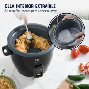 Panela de arroz Oster, 7 xícaras, antiaderente, CKStrcb7dfblk preta 50 Hz - Imagem 6
