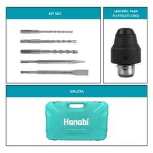 Martelete Perfurador Rompedor Professional 26mm 1300w Sds - Imagem 4
