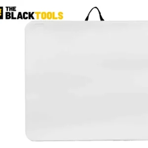 Mesa Dobrável Com 1,80m Alça Vira Maleta Portatil Camping Branco - Imagem 3