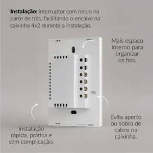 Interruptor Inteligente Smart Wi-fi 2.4 GHz Alexa google 2 Botões 4x2 Bivolt Branco Cod: 291990374 Neo Avant - Imagem 6