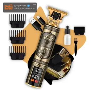 Maquina Barbear Maquininha Dragao Cortar Cabelo Barba Elétrica Aparador Depilador Intimo Pelos Masculino - Crowley - Imagem 1