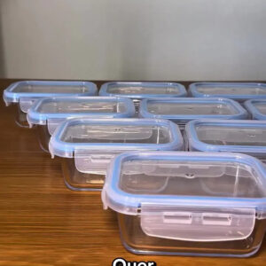 Kit 10 Pote De Vidro Marmita Hermético 370ml Freezer Fitness Rishon - Imagem 8