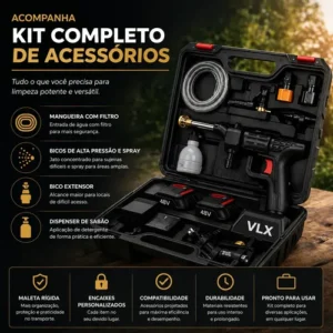 Lavadora Alta Pressão Portátil Recarregável Sem Fio Bivolt - Imagem 8