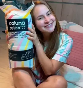 Travesseiro Cervical Nasa - Coluna Relax - Carvão Ativado Cor branco e cinza - Imagem 42