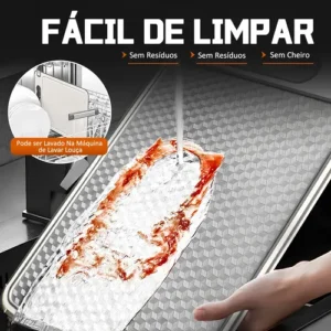 Tabua De Corte Para Cozinha Dupla Face Corte Inox E Palha - Imagem 8