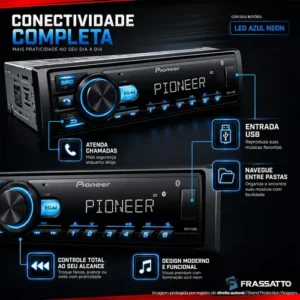 Som Automotivo Radio Pioneer Bluetooth Usb Lançamento Mp3 - Imagem 4