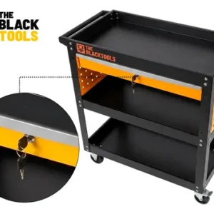 Carrinho Ferramentas Capacidade 1 Gaveta Preto 120kg Bcm300 - Imagem 8