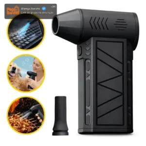 Mini Ventilador Soprador Ar Turbo 130000RPM Sem Fio Recarregável USB 3 Níveis Jato Forte Portátil Multiuso Limpeza Teclado Carro Acende Churrasqueira Simake - Imagem 1