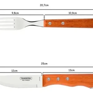 Jogo Talher Churrasco Com Colheres Tramontina Jumbo 18 Peças - Imagem 6