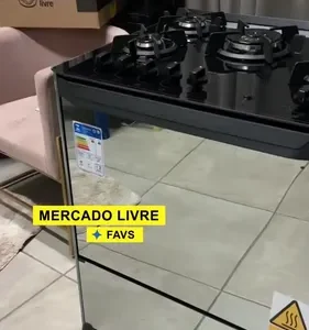 Fogão 5 Bocas Dako Magister Style Com Frente Espelhada Mesa de Vidro e Tripla Chama Bivolt - Imagem 10
