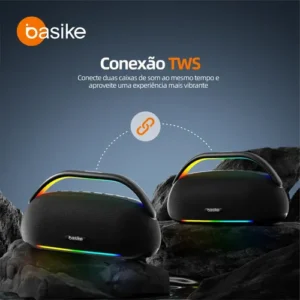 Basike Caixa De Som Bluetooth 200W, Boombox TWS, Prova D'água IPX5, Caixa Som Portátil, Super Potente Festa, Com RGB Luzes LED Bombox Caixa De Som Caixa Som Caixa Bluetooth Caixa Bluetooth Portati - Imagem 5