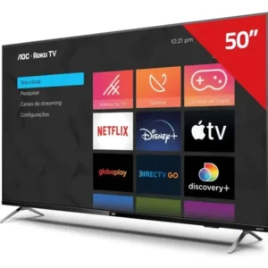 Smart Tv 50 Aoc 4k Dled 50u7045/78g Roku Tv Quad - Imagem 3