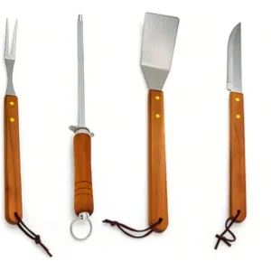 Kit Churrasco 360 De Aço Inoxidável Com 10 Peças - Imagem 3