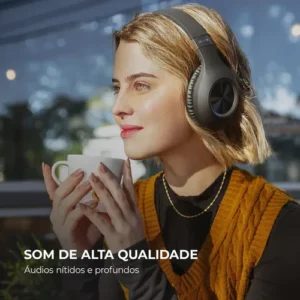 Fone de Ouvido Headphone AIWA HP-02-B Bluetooth ANC Alta Definição - Imagem 4