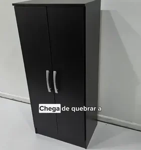 Armário Multiuso 2 Portas Preto Regente - Imagem 7