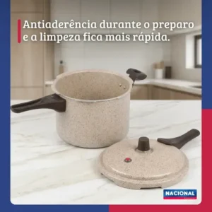 Panela De Pressão Fast Antiaderente 4,5l Baunilha Nacional - Imagem 4