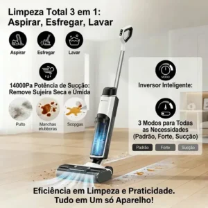 Aspirador De Pó Vertical Seco Úmido Redroad W15 200w 910ml Branco - Imagem 13