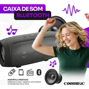 Caixa Caixinha De Som Bluetooth Pendrive Fm Sd Portátil 20w - Imagem 6
