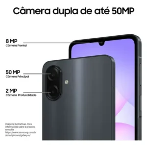 Celular Samsung Galaxy A07 256gb, 8gb, Câmera 50mp, Tela 6.7 , Proteção Ip54, Processador 6nm - Preto - Imagem 5