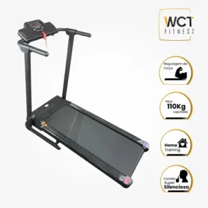 Esteira Elétrica Ergométrica Bivolt Ginastica Wct Fitness Cor Preto - Imagem 4