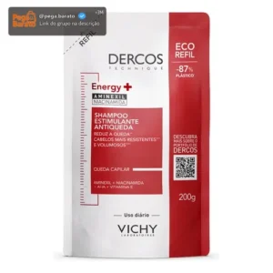 Shampoo Antiqueda Estimulante com Aminexil, Dercos Energy+ Vichy, 200g - Imagem 1