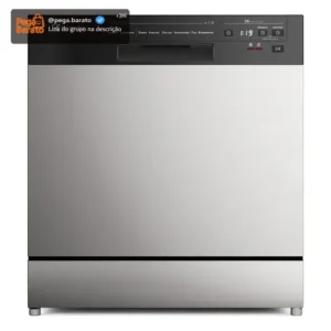 Lava-Louça Electrolux 8 Serviços Inox com Programa Lava & Seca 50 minutos LS08E Display Digital - Imagem 1