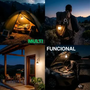 Lampada Led Solar Recarregável Camping Usb Pesca Jardim Lampiao Viagem Several - Imagem 5