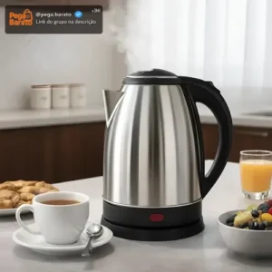 Chaleira Elétrica Jarra Inox 1.8l Ferve Água Rápido Café Chá - Imagem 1