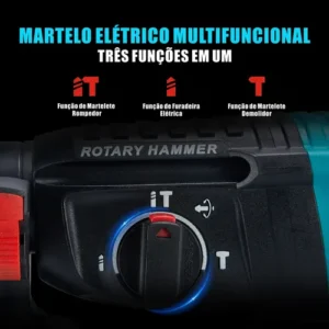 Martelete Perfurador Rompedor Professional 26mm 1300w Sds - Imagem 7