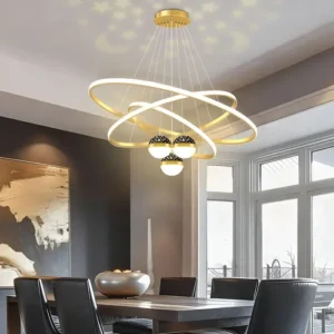 Pendente Luminárias Led Teto Modernas, Lustre Para Sala 60w - Imagem 8