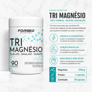 Tri Magnésio Quelato Dimalato Taurato 90 Cápsulas Alta Absorção - Forged Nutrition - Imagem 5