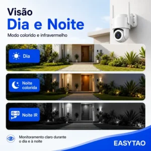 2 Câmera Segurança Ip Wifi Icsee Infravermelho Prova D'água - Imagem 7