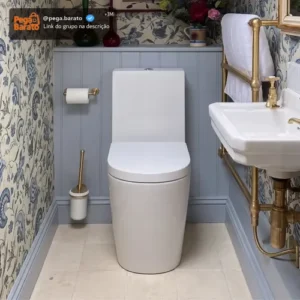 Vaso Sanitário Monobloco Extra Grande Privada Completo Caixa - Imagem 1