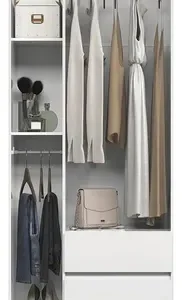 Guarda Roupa Solteiro 70cm 3 Portas Thales Branco S01 - Imagem 5