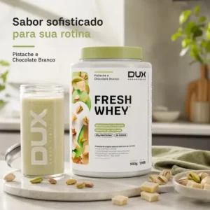 Whey Protein Fresh Whey Dux 900g Pistache Chocolate Branco - Imagem 3
