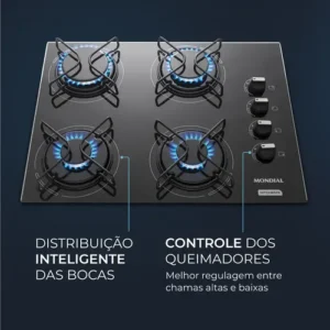Cooktop a Gás, 4 Bocas, Mondial Bivolt CTG-01 - Imagem 2