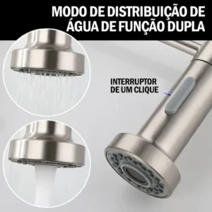 Torneira Cozinha Gourmet Bancada Flexível Monocomando Pia - Imagem 6