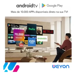 Smart Tv De 40 Weyon 40wdsnmx Com Tela Led Full Hd - Preto - Imagem 3