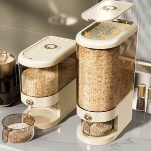 Pote Dispensador 5kg Arroz Feijão Grãos Com Medidor Vedação - Imagem 7