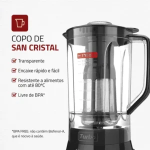 Liquidificador Turbo Full Mondial 900W - L-900 FB - Imagem 4