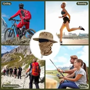 Kit Chapéu Boonie Balaclava Uv Dobrável Pesca Moto Camping - Imagem 10