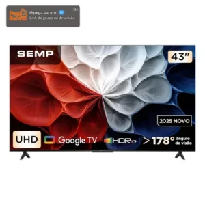 Semp Smart 4k 43 S62 Google Tv Wi-fi Bt Hdmi 2.1 Hdr10 - Imagem 1