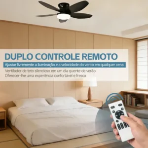 Ventilador De Teto 36 Controle Remoto Com Luz Led Silencioso - Imagem 6