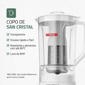 Liquidificador Turbo Power Mondial 550W L-99 WG - Imagem 4