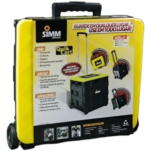 Carrinho Cesto Portátil Multiuso Dobrável C/ Tampa 25 Kg Lev - Imagem 7
