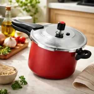 Panela De Pressao Fechamento Externo Vermelha Alegrete 4,5 L - Imagem 4