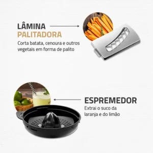 Multiprocessador Turbo Chef 9 em 1 Mondial 1000W MPN-01-BF - Imagem 7