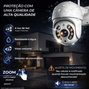 Câmera De Segurança Wifi Yoosee Externa Mini Dome Full Hd Infravermelho Prova D'água Woosh - Imagem 6